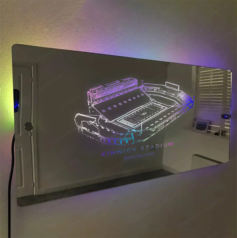 Kinnick Stadium Mirror Light-Gifts For Sports Lovers