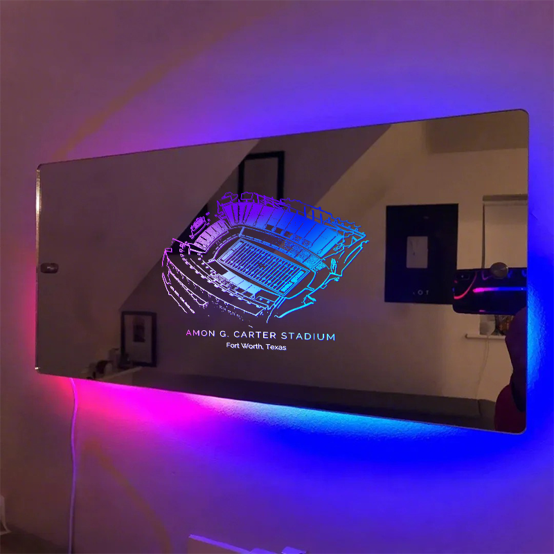 Amon G. Carter Stadium Mirror Light-Gifts For Sports Lovers、TCU Horned Frogs