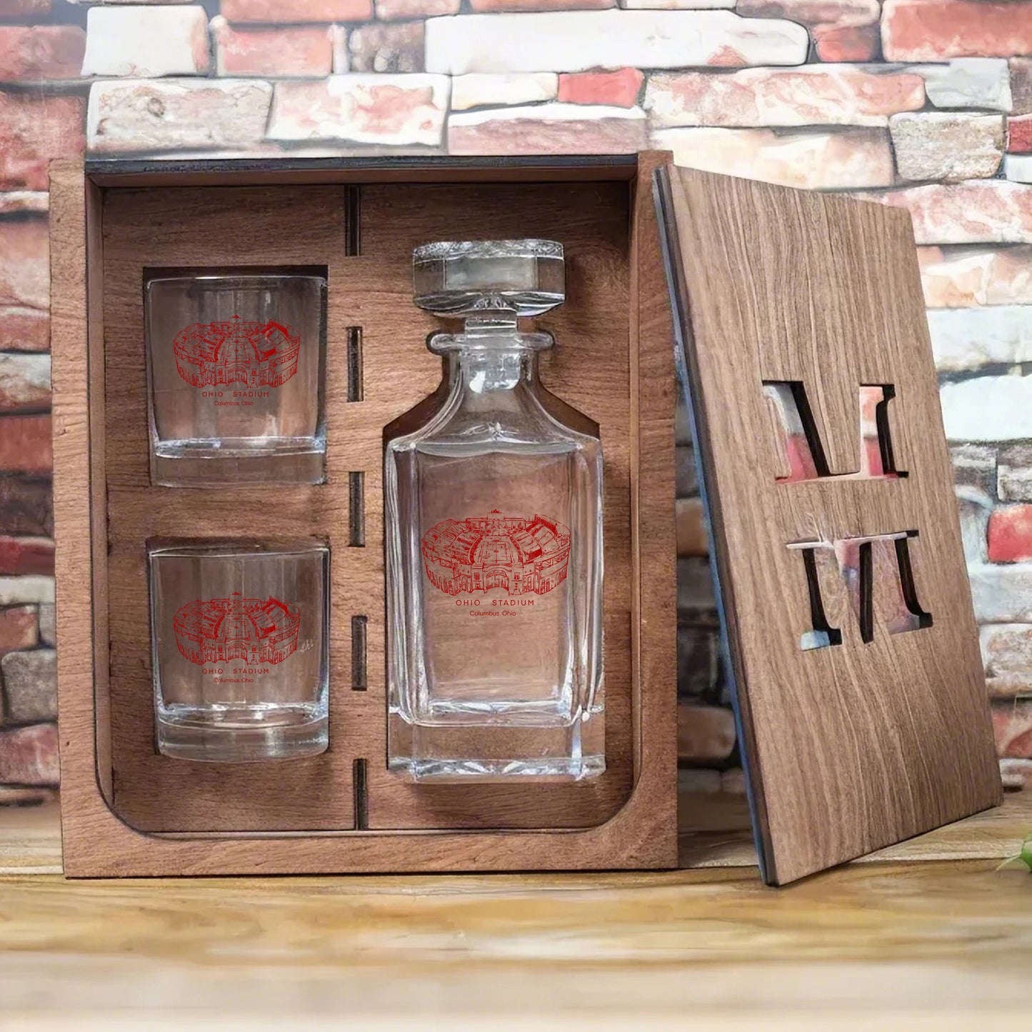 Ohio Stadium - Ohio State Buckeyes Whiskey Set