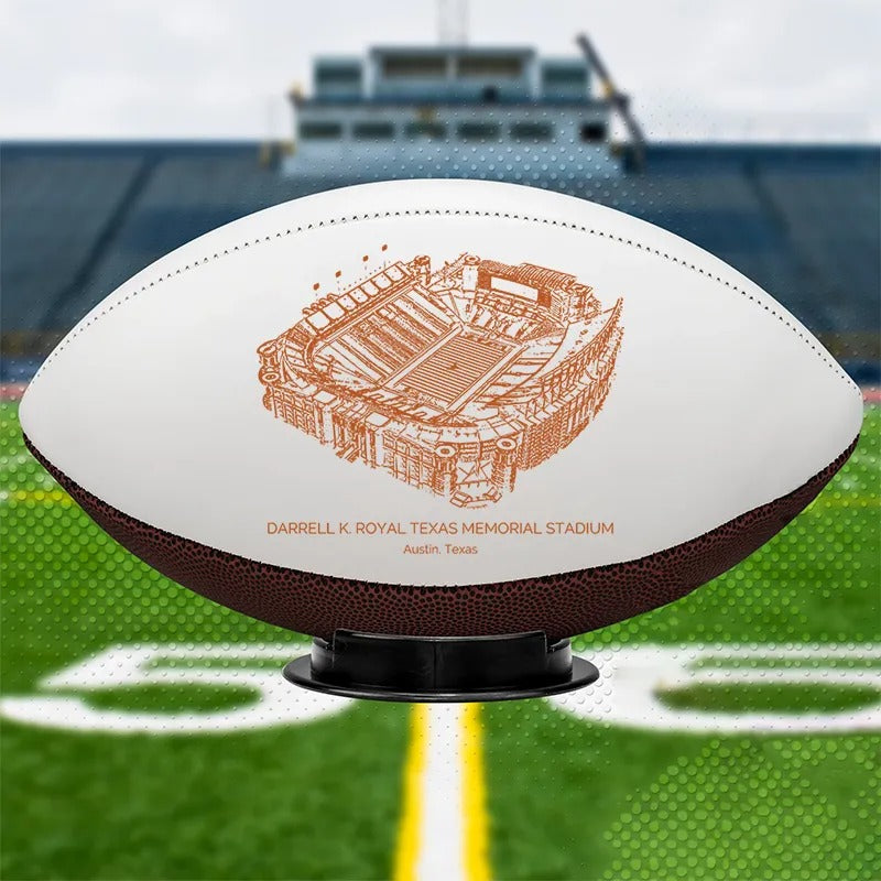 Darrell K Royal–Texas Memorial Stadium - Texas Longhorns football, Stipple Art College Football