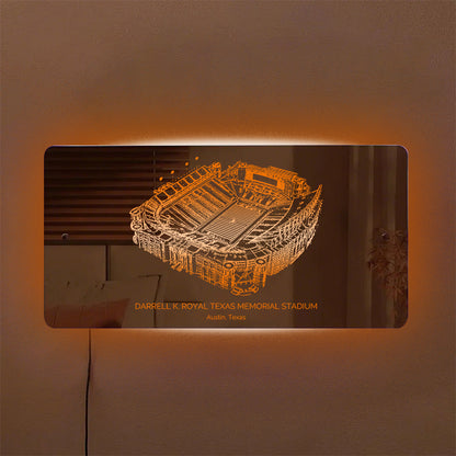 Darrell K Royal-Texas Memorial Stadium Mirror Light-Gifts For Sports Lovers