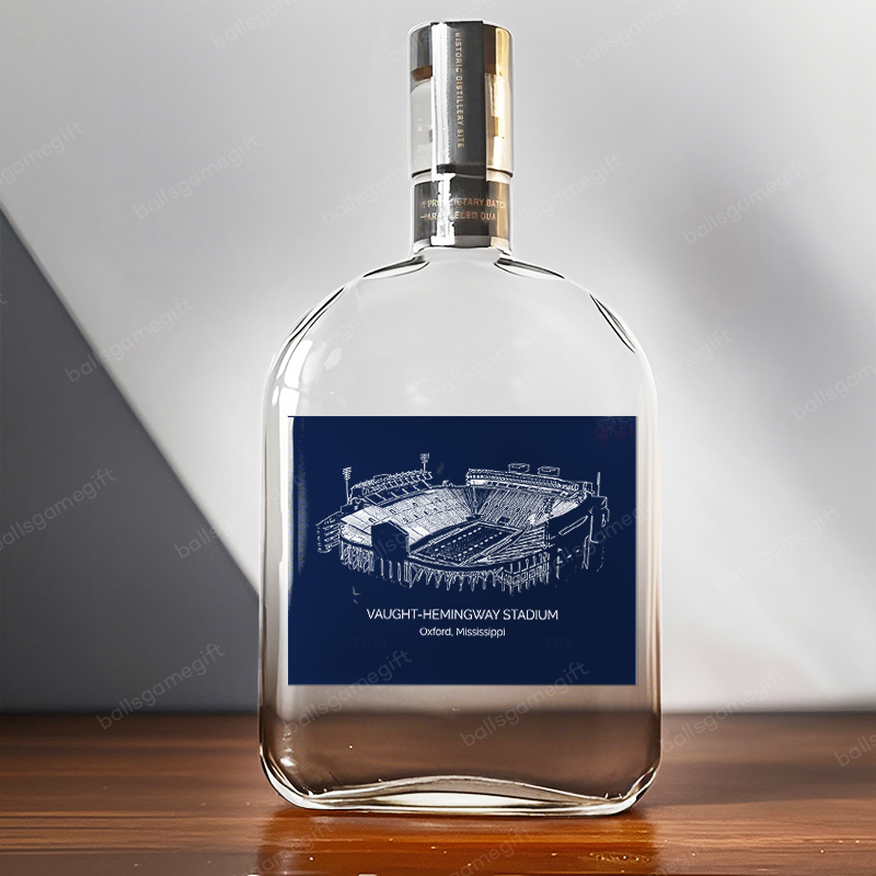 Vaught–Hemingway Stadium - Ole Miss Rebels Whiskey Bottles