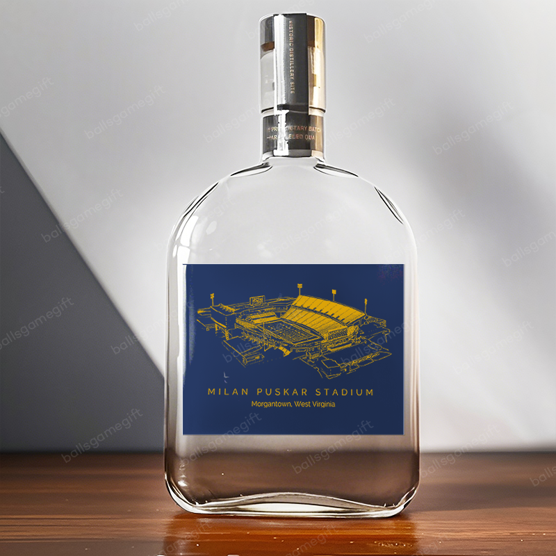 Milan Puskar Stadium - West Virginia Mountaineers Whiskey Bottles