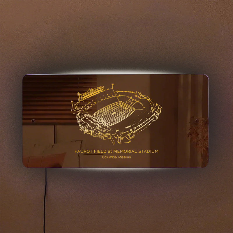 Faurot Field at Memorial Stadium Mirror Light-Gifts For Sports Lovers