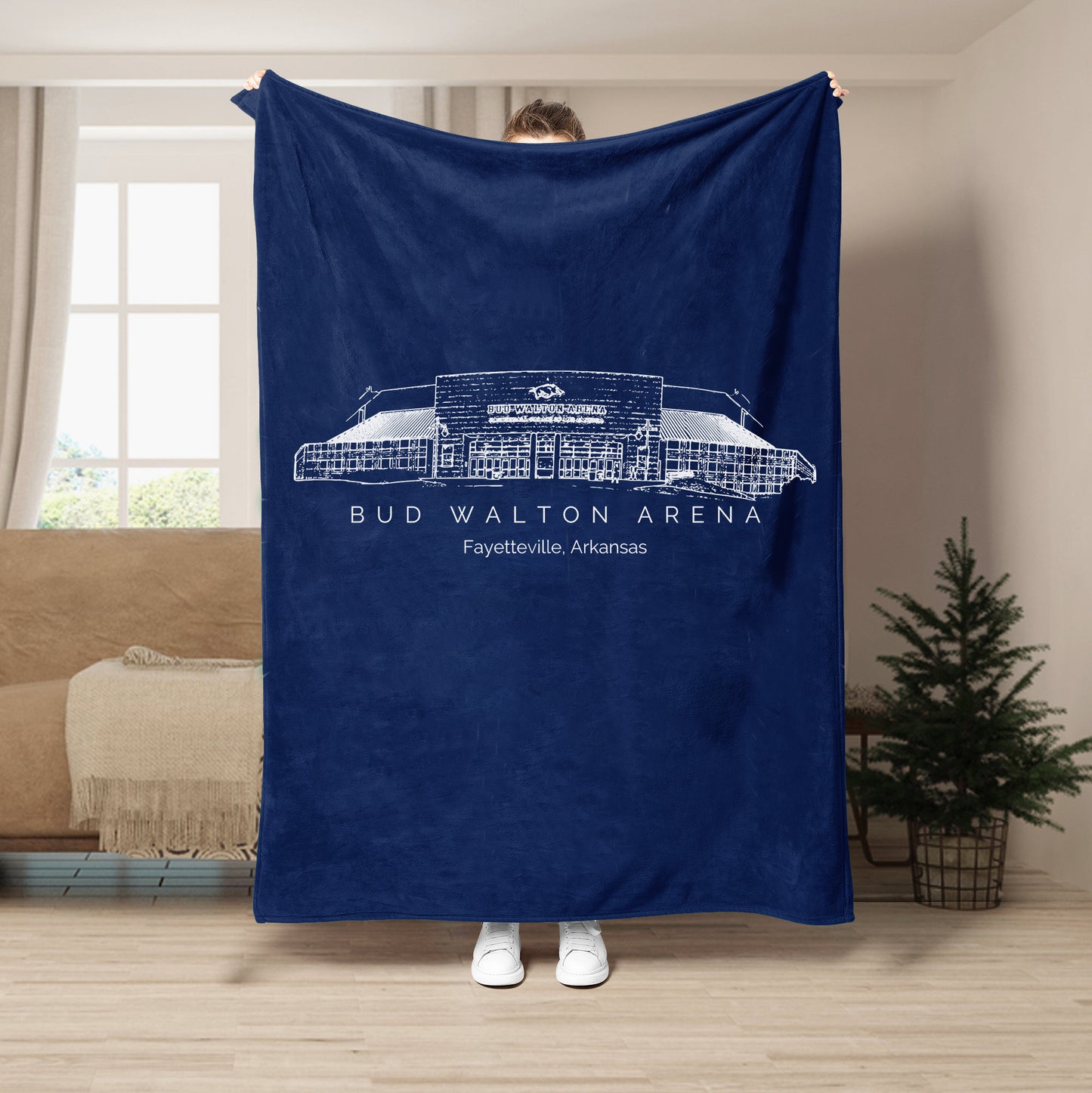 Bud Walton Arena - Arkansas Razorbacks football, College Football Stadium Blanket