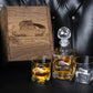 David Booth Kansas Memorial Stadium - Kansas Jayhawks Whiskey Set