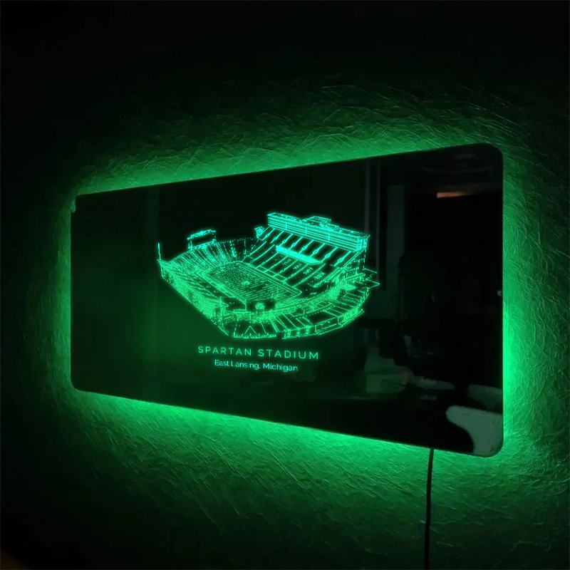 Spartan Stadium(Michigan)Mirror Light-Gifts For Sports Lovers、Michigan State Spartans