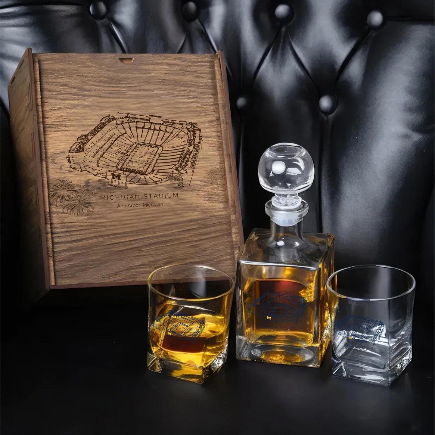 Michigan Stadium - Michigan Wolverines Whiskey Cup Set Series