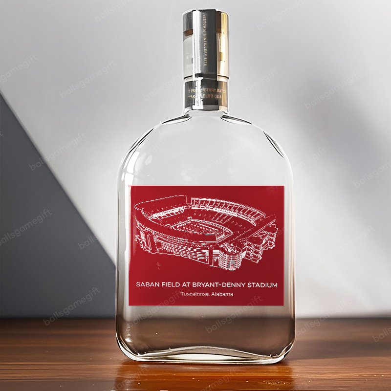 Saban Field at Bryant-Denny Stadium - Alabama Crimson Tide Whiskey Bottles