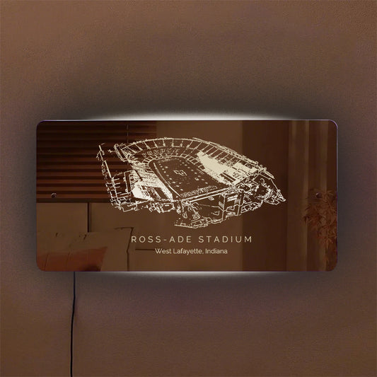 Ross–Ade Stadium - Purdue Boilermakers football Mirror Light – Gifts for Sports Lovers