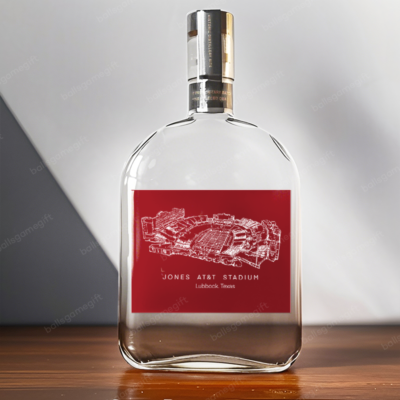 Jones AT&T Stadium - Texas Tech Red Raiders Whiskey Bottles