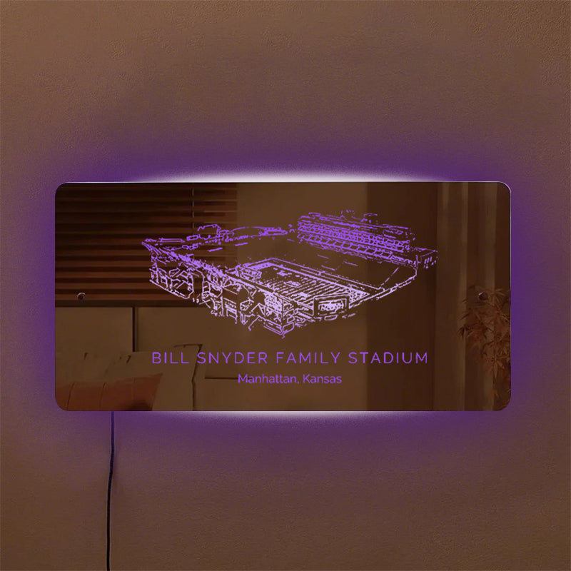 Bill Snyder Family Stadium Mirror Light-Gifts For Sports Lovers