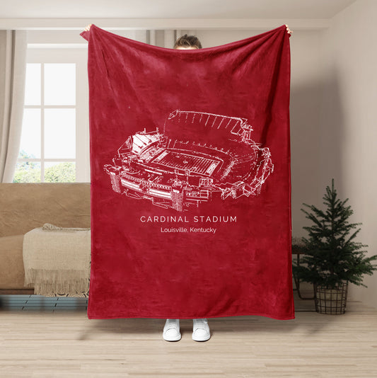 Cardinal Stadium - Louisville Cardinals football,College Football Blanket