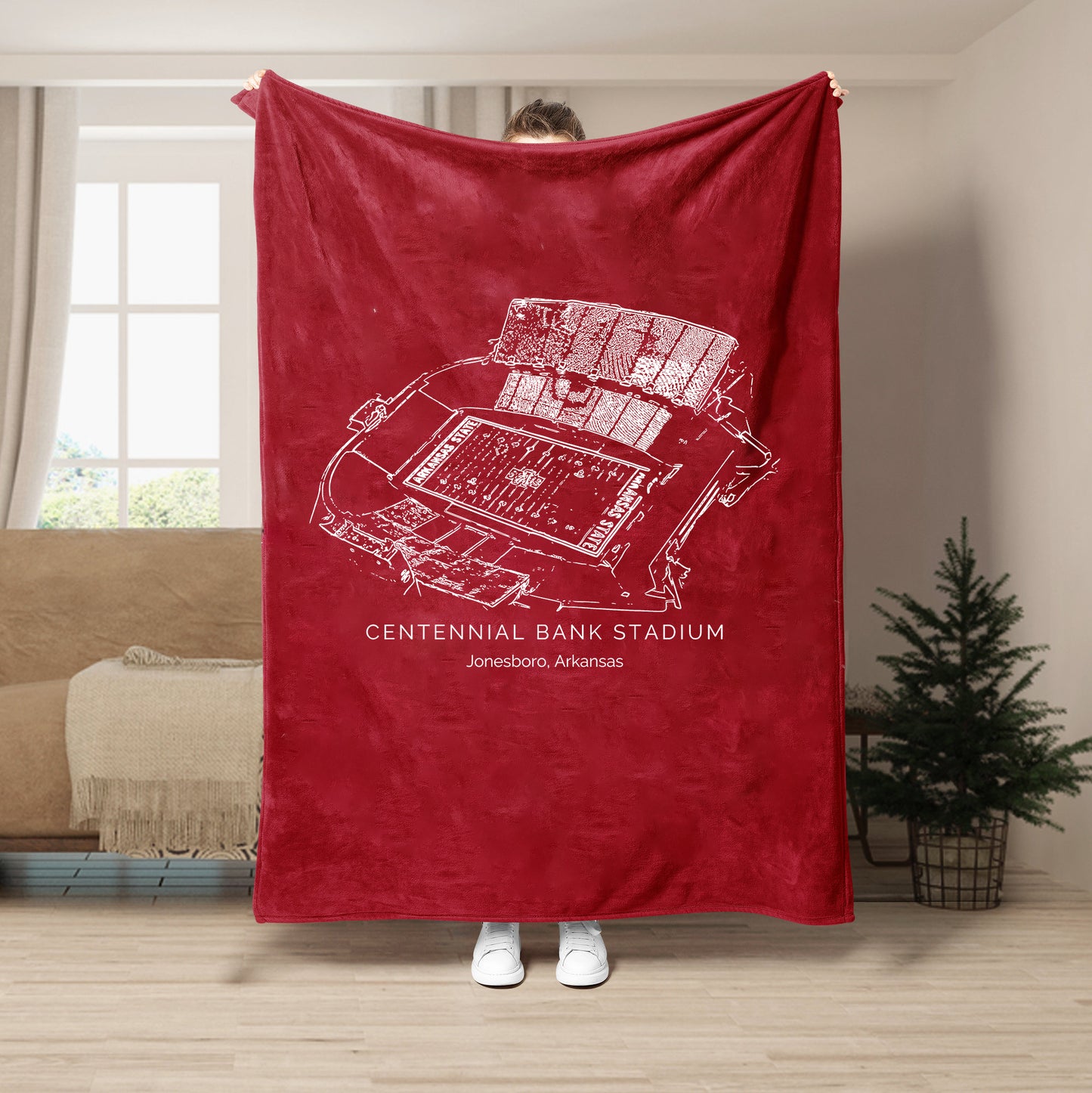 Centennial Bank Stadium - Arkansas State Red Wolves football,College Football Blanket