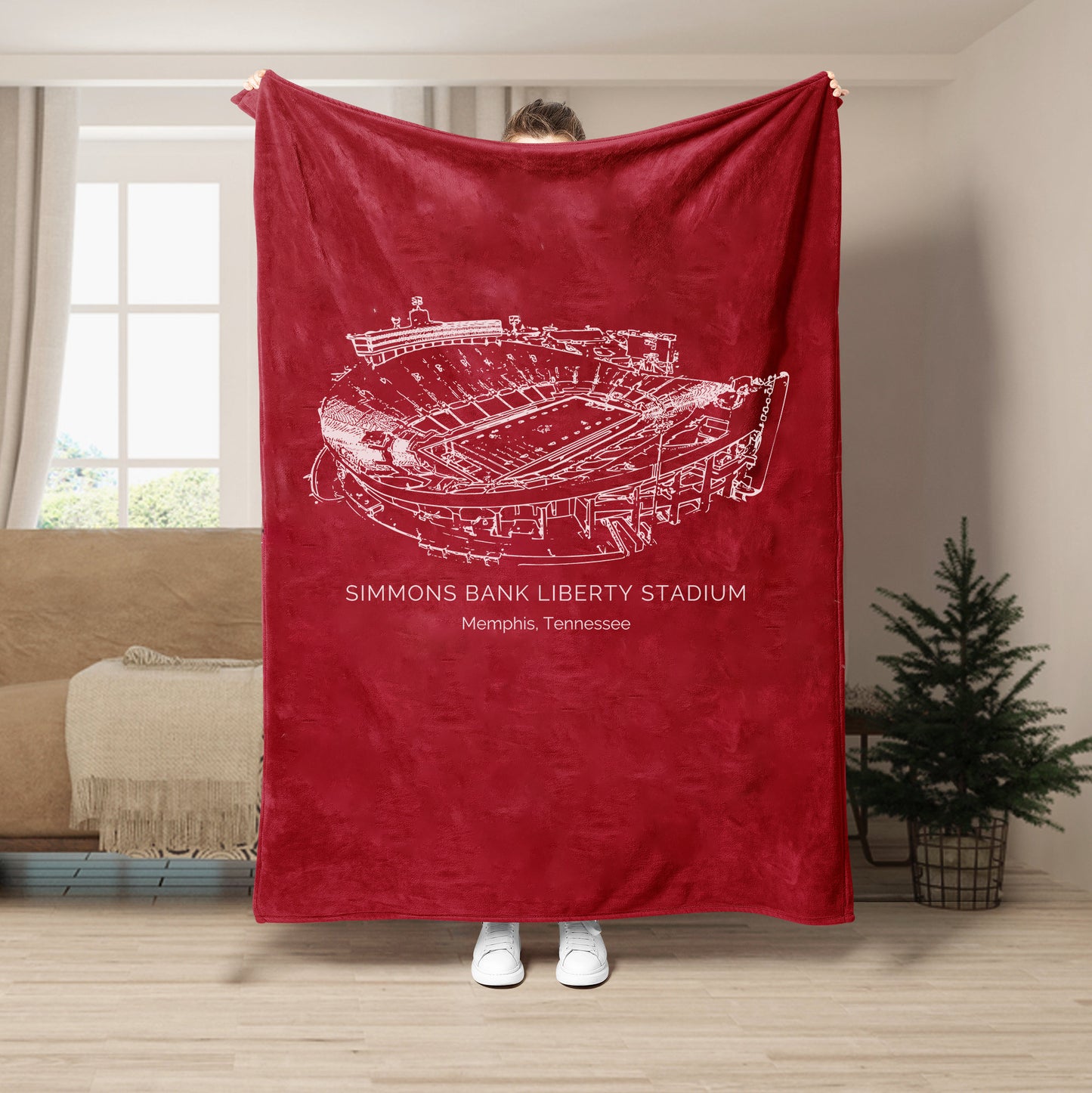 Simmons Bank Liberty Stadium- Memphis Tigers football, College Football Blanket