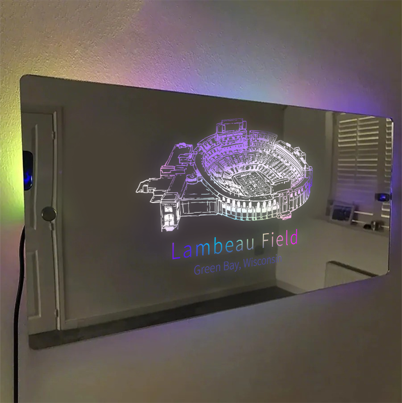 Lambeau Field Stadium Mirror Light-Gifts For Sports Lovers、Green Bay Packers、NFL