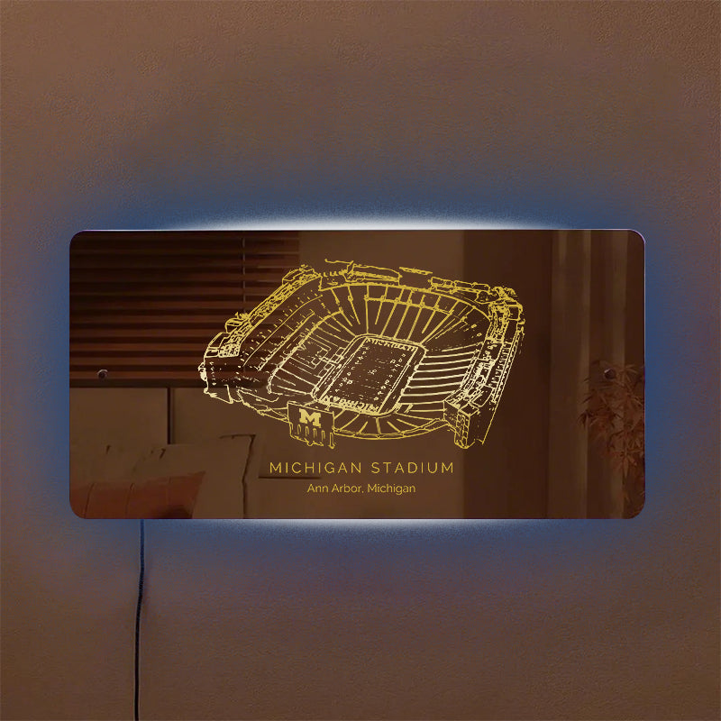 Michigan Stadium Mirror Light-Gifts For Sports Lovers