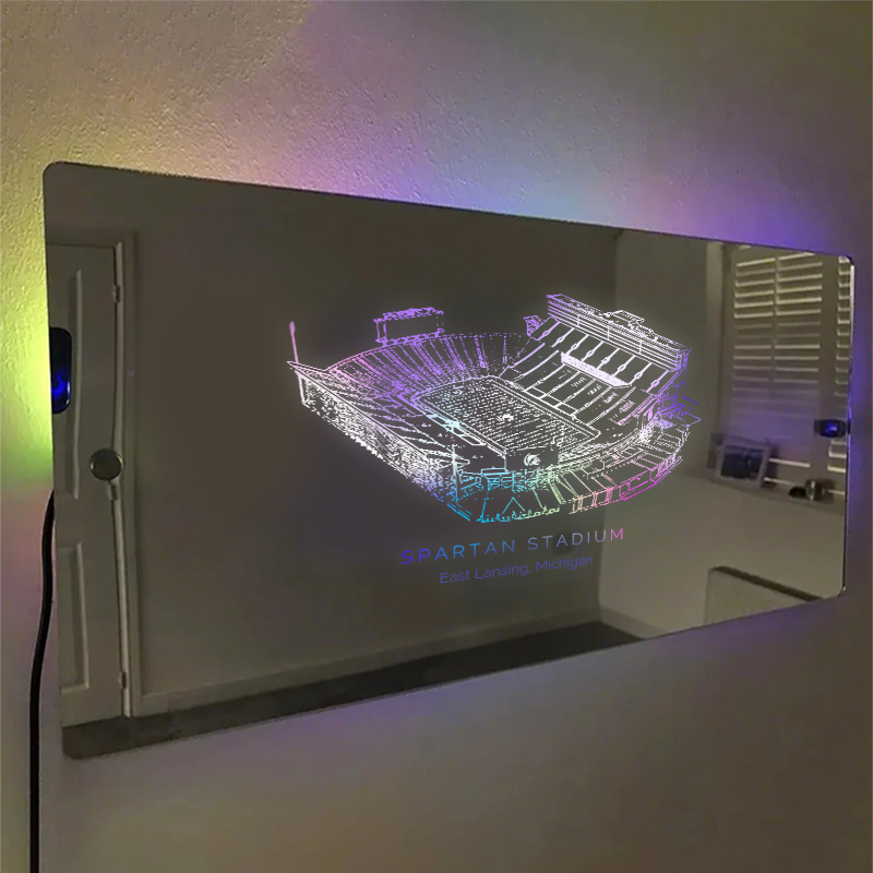 Spartan Stadium(Michigan)Mirror Light-Gifts For Sports Lovers、Michigan State Spartans