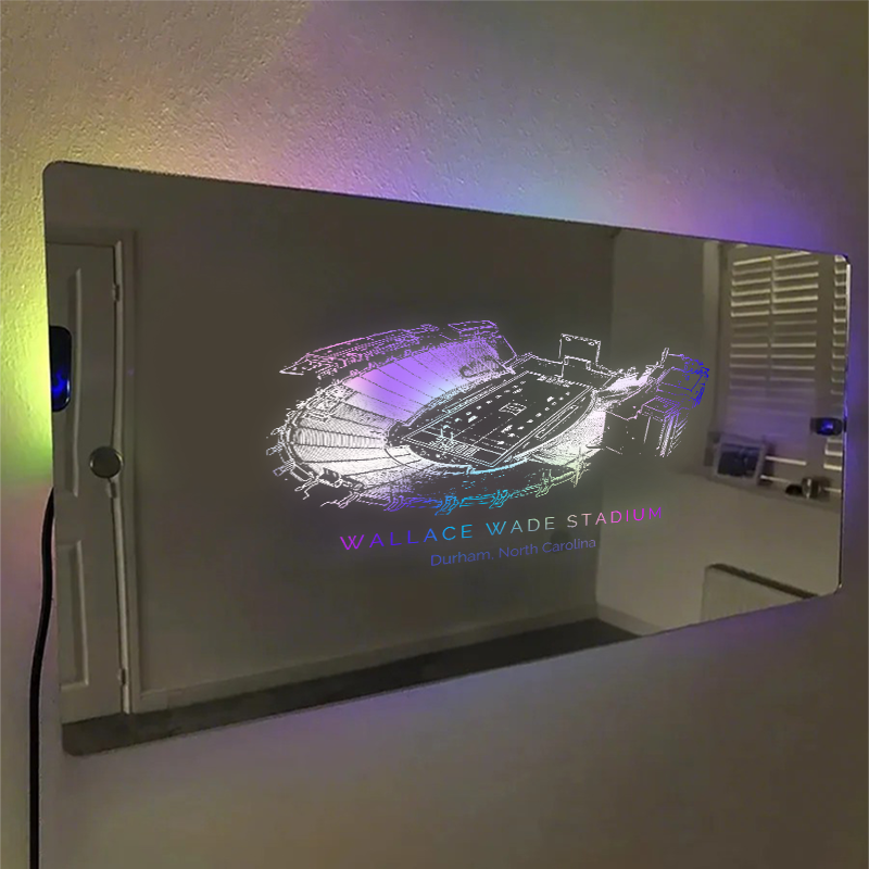 Wallace Wade Stadium Mirror Light-Gifts For Sports Lovers、Duke Blue Devils、Duke University、North Carolina