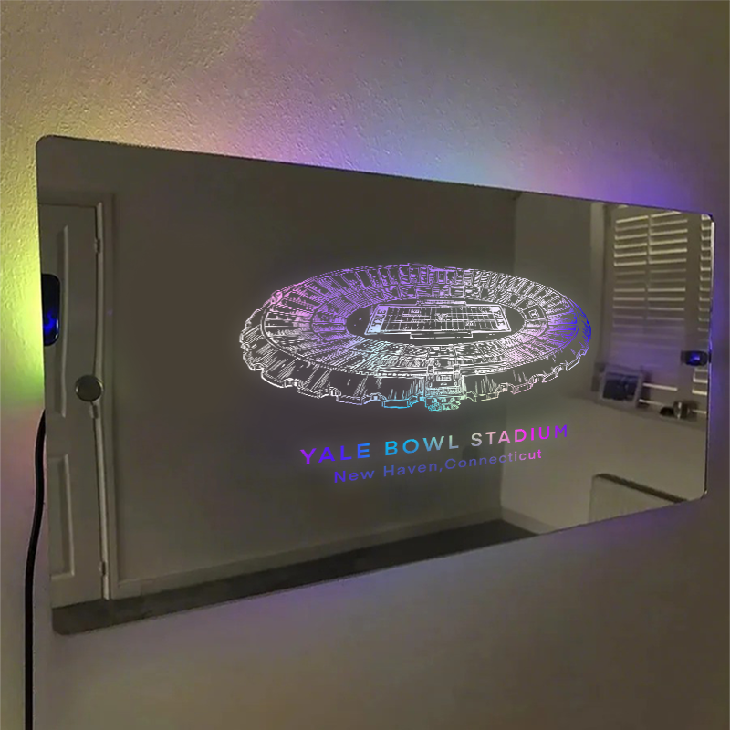 Yale Bowll Stadium Mirror Light-Gifts For Sports Lovers,Yale Bulldogs 、Yale University、New Haven