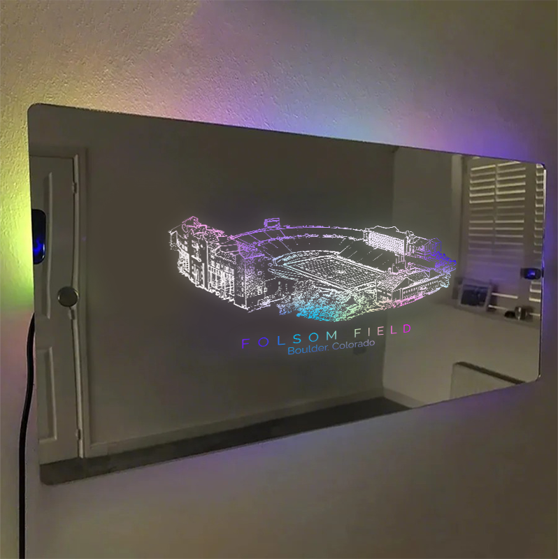 Folsom Field Stadium Mirror Light-Gifts For Sports Lovers、Colorado Buffaloes