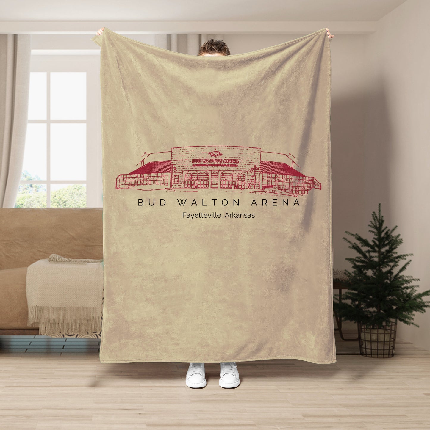 Bud Walton Arena - Arkansas Razorbacks football, College Football Stadium Blanket