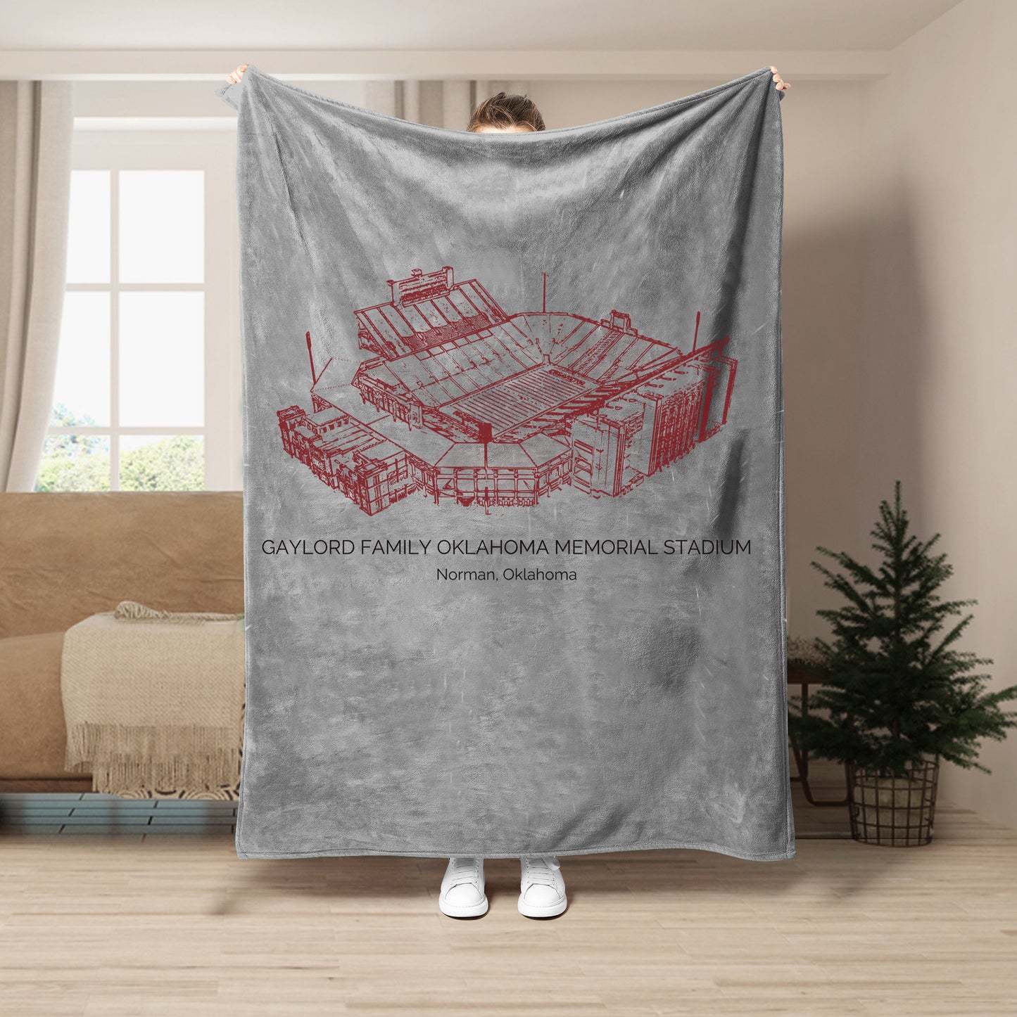 Gaylord Family Oklahoma Memorial Stadium - Oklahoma Sooners football, College Football Blanket