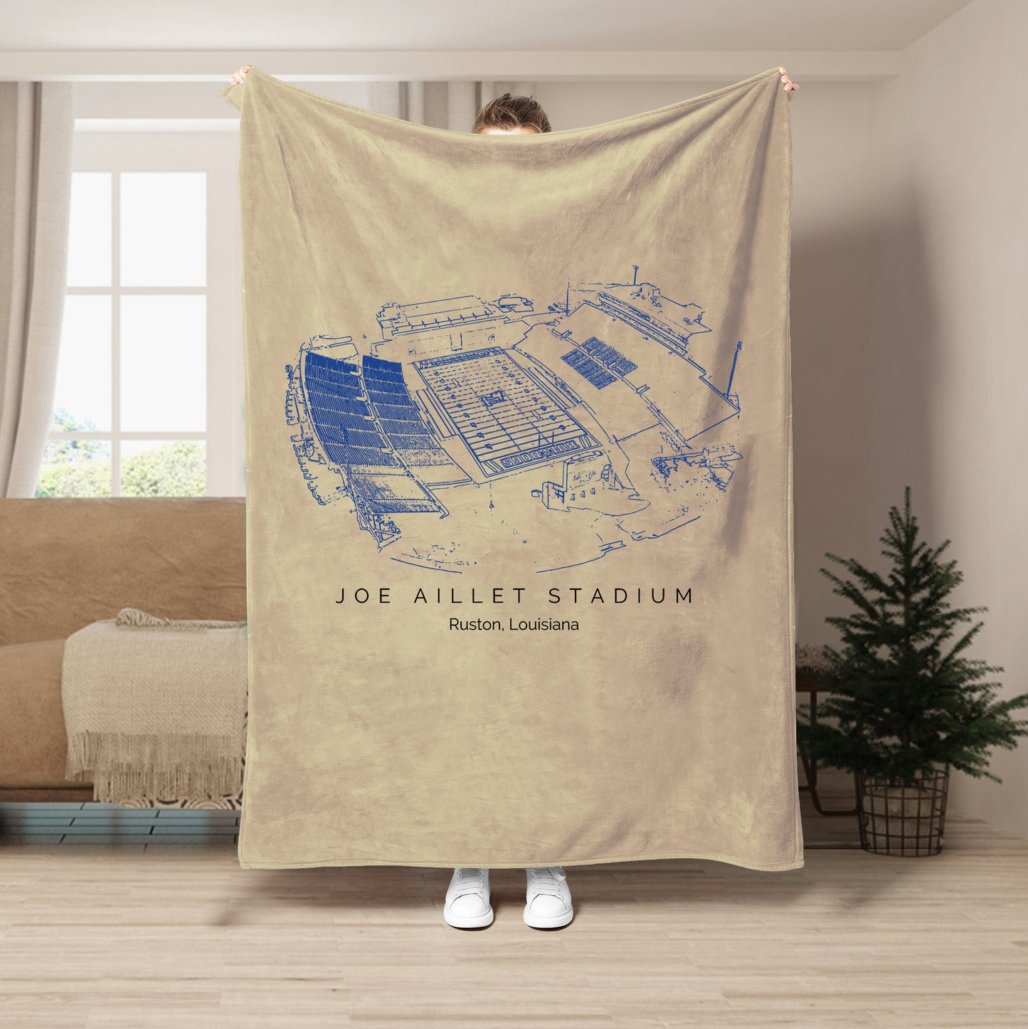 Joe Aillet Stadium - Louisiana Tech Bulldogs football,College Football Blanket