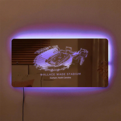 Wallace Wade Stadium Mirror Light-Gifts For Sports Lovers、Duke Blue Devils、Duke University、North Carolina