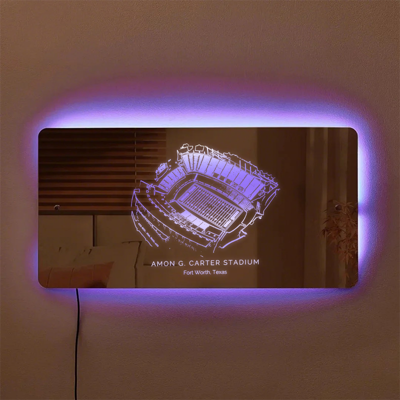 Amon G. Carter Stadium Mirror Light-Gifts For Sports Lovers、TCU Horned Frogs