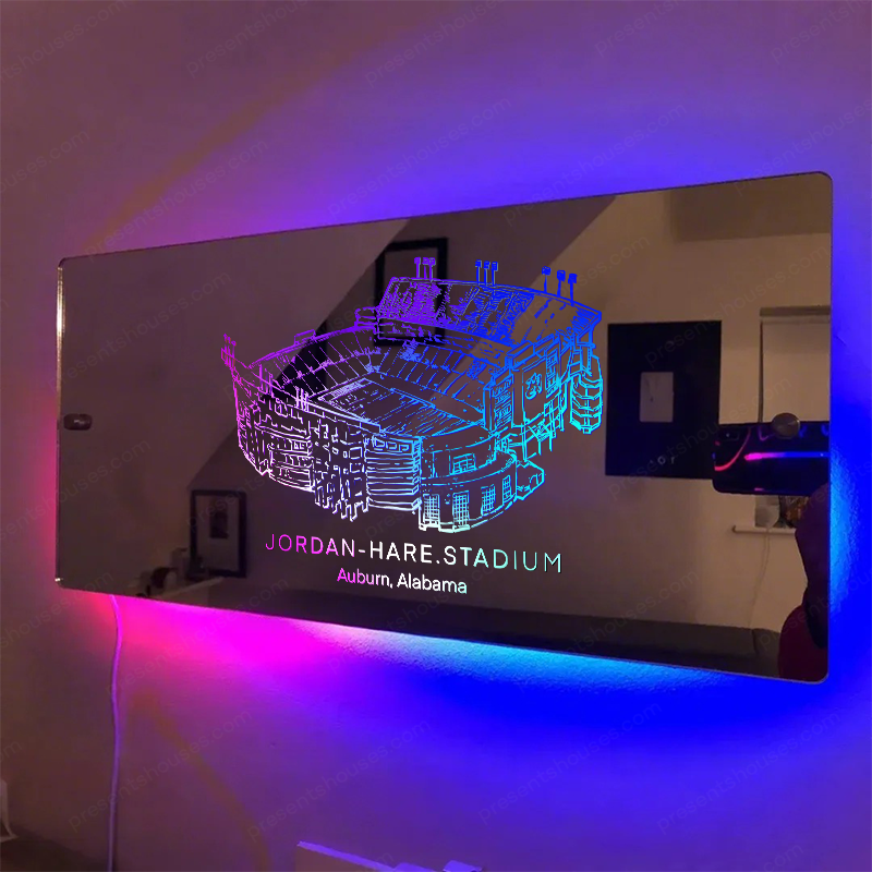 Jordan-Hare Stadium Mirror Light – Gifts for Sports Lovers