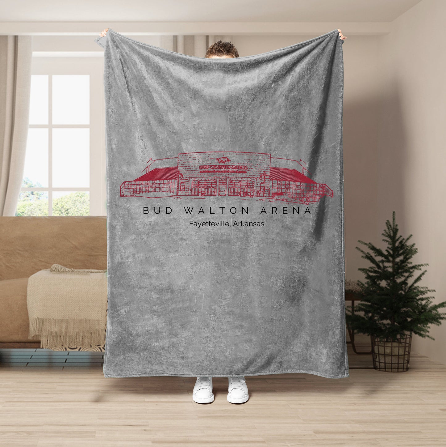 Bud Walton Arena - Arkansas Razorbacks football, College Football Stadium Blanket