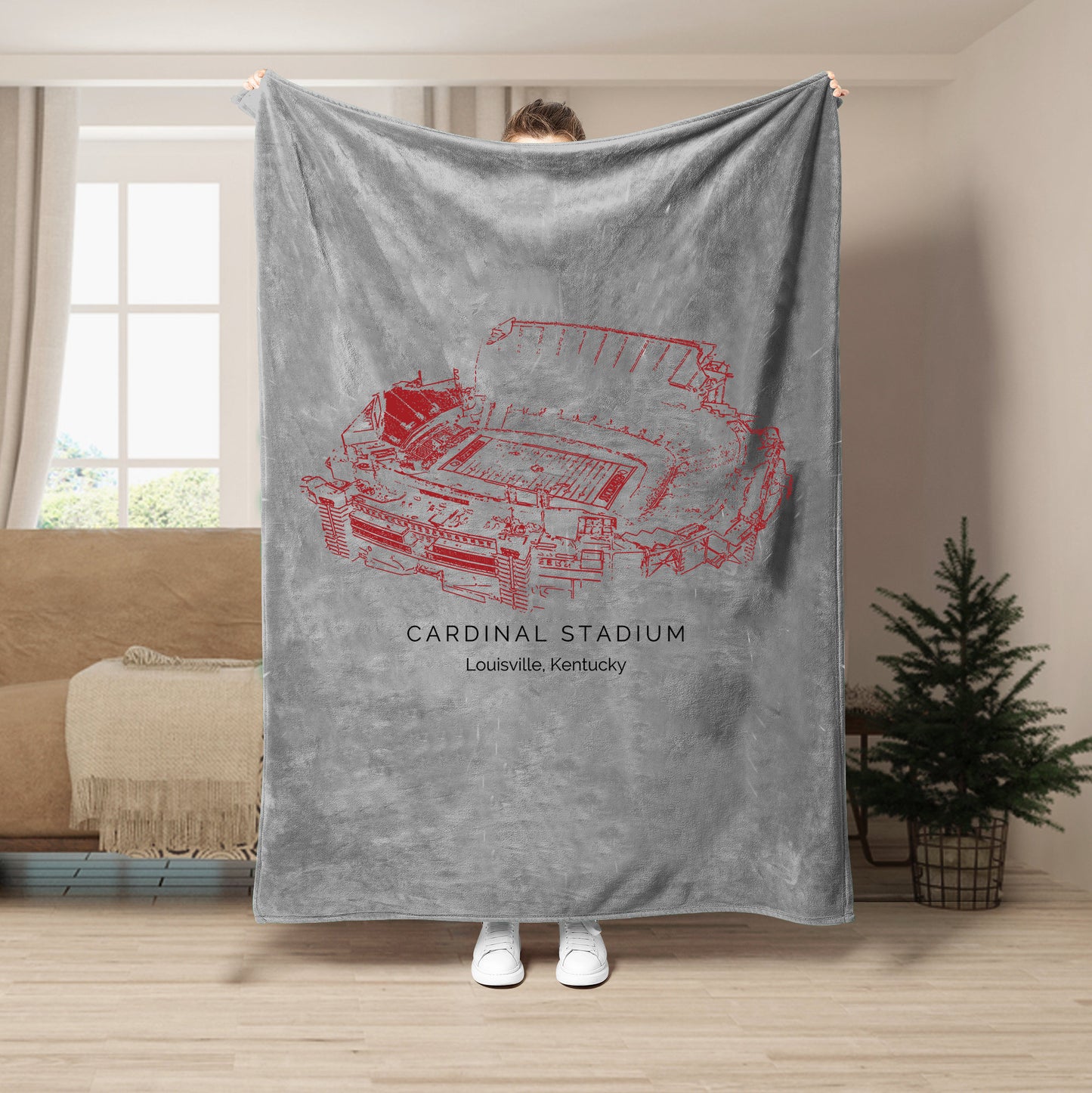 Cardinal Stadium - Louisville Cardinals football,College Football Blanket