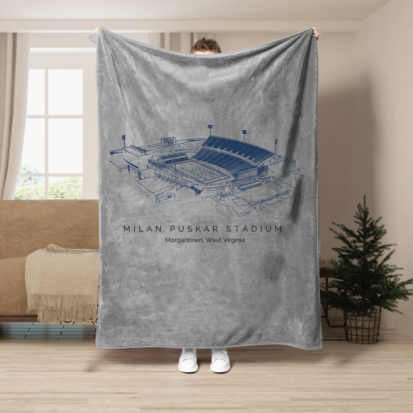 Milan Puskar Stadium - West Virginia Mountaineers football, College Football Blanket