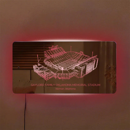 Gaylord Family Oklahoma Memorial Stadium Mirror Light-Gifts For Sports Lovers