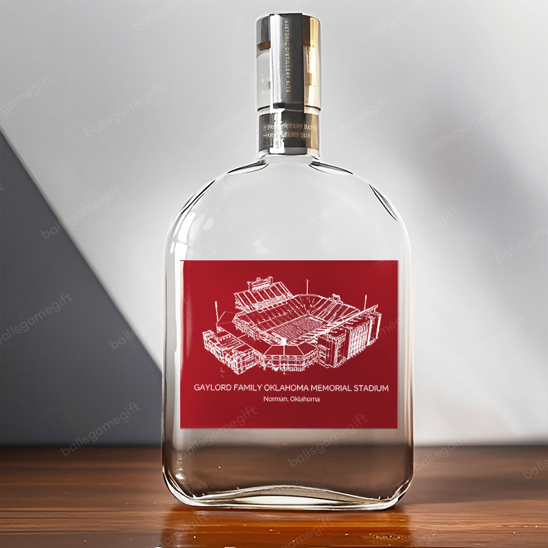 Gaylord Family Oklahoma Memorial Stadium - Oklahoma Sooners Whiskey Bottles