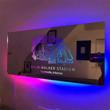 Baum Stadium Mirror Light-Gifts For Sports Lovers、Kansas Jayhawks