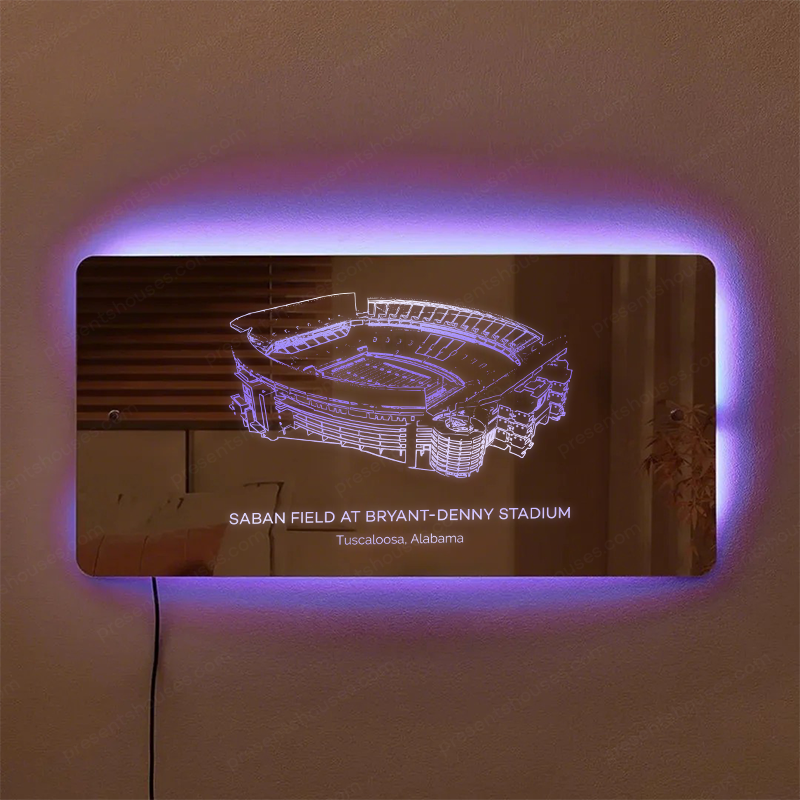 Bryant-Denny Stadium Mirror Light – Gifts for Sports Lovers