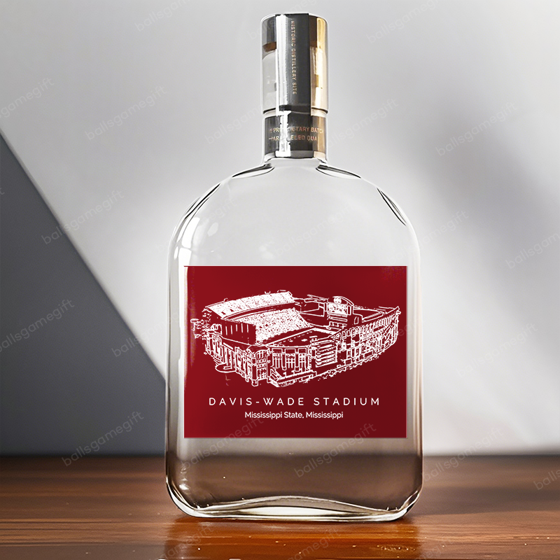 Davis Wade Stadium- Mississippi State Bulldogs football,Whiskey Bottles-Gifts For Sports Lovers