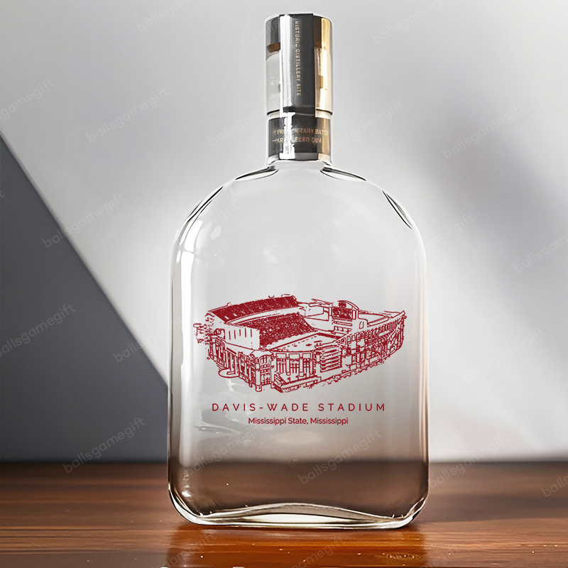 Davis Wade Stadium- Mississippi State Bulldogs football,Whiskey Bottles-Gifts For Sports Lovers