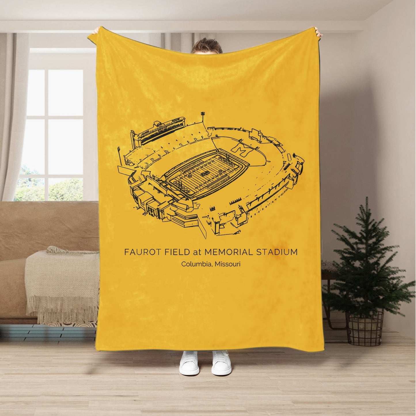 Faurot Field at Memorial Stadium- Missouri Tigers football, College Football Blanket