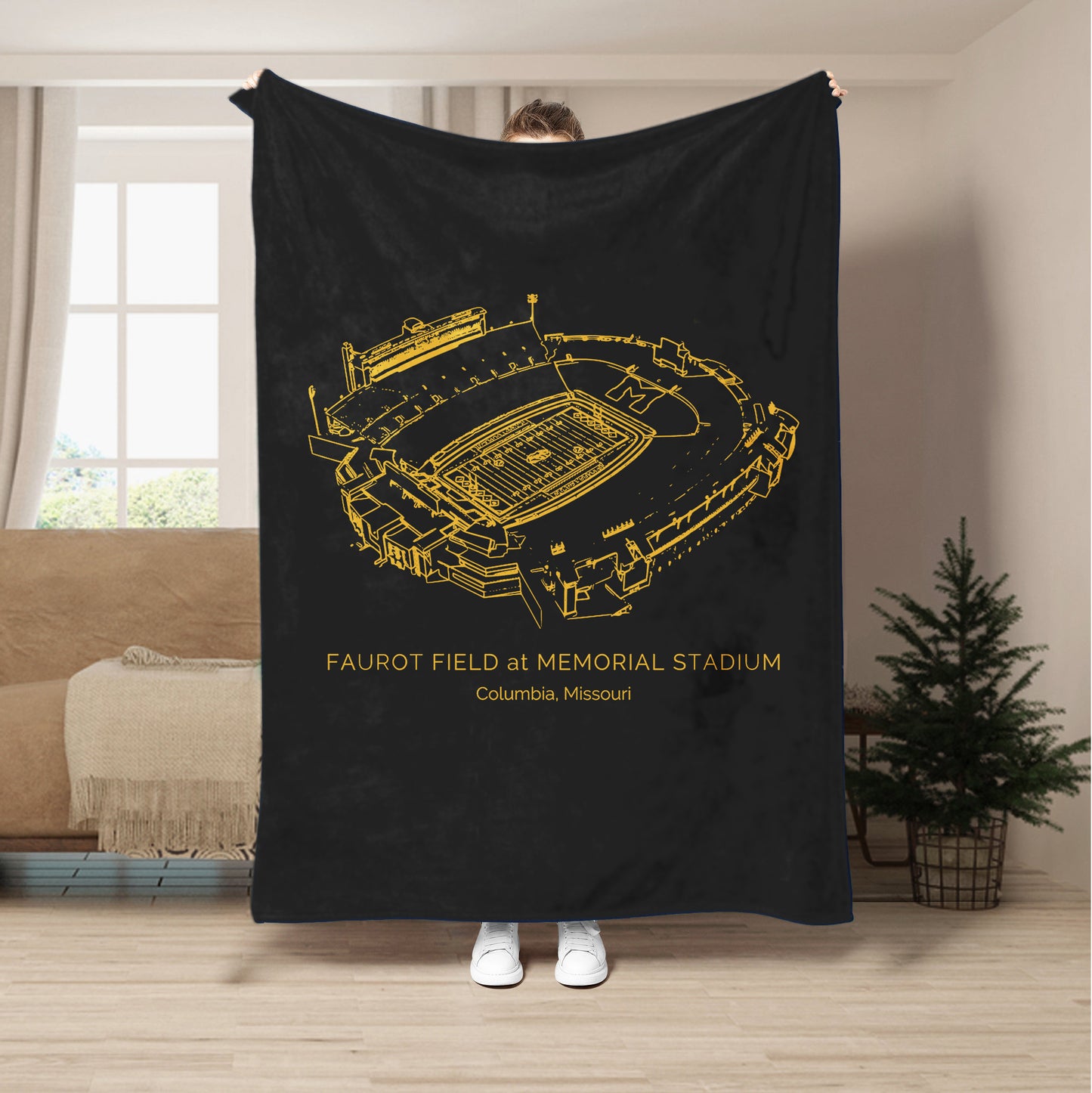 Faurot Field at Memorial Stadium- Missouri Tigers football, College Football Blanket