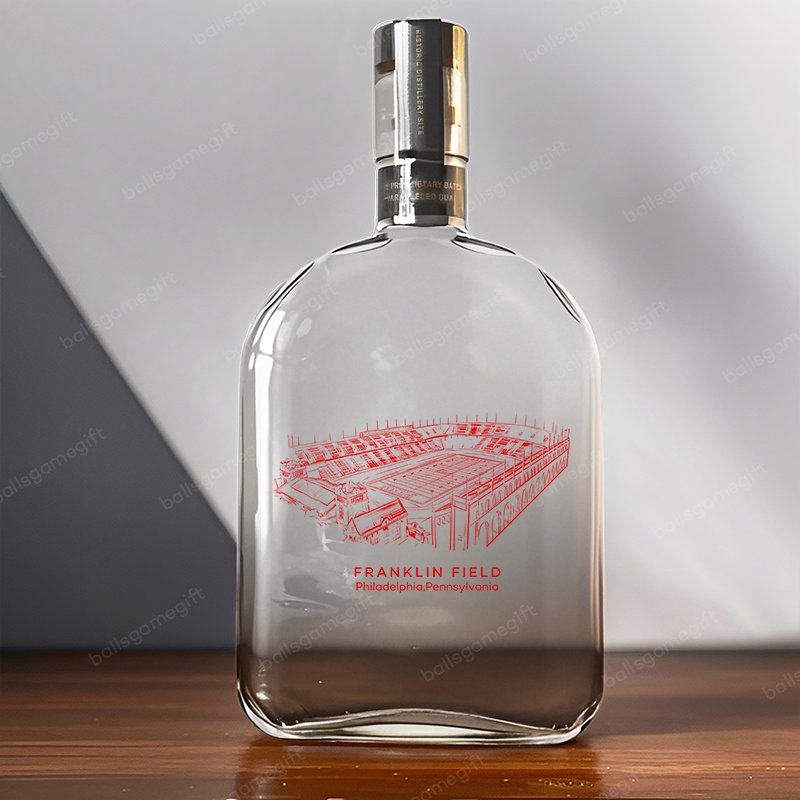 Franklin Field-  Penn Quakers football,Whiskey Bottles-Gifts For Sports Lovers