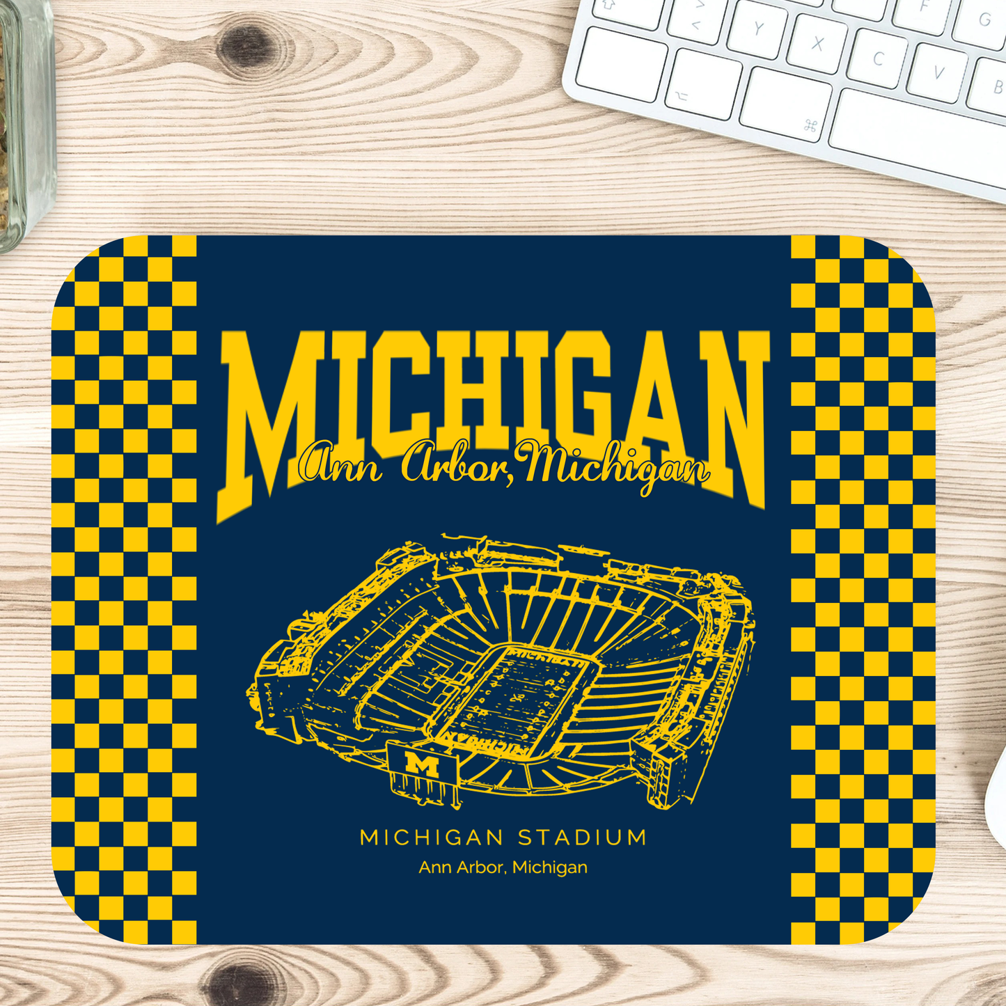 Michigan Stadium - Michigan Wolverines football Mouse Pad , For Football Sport Lover