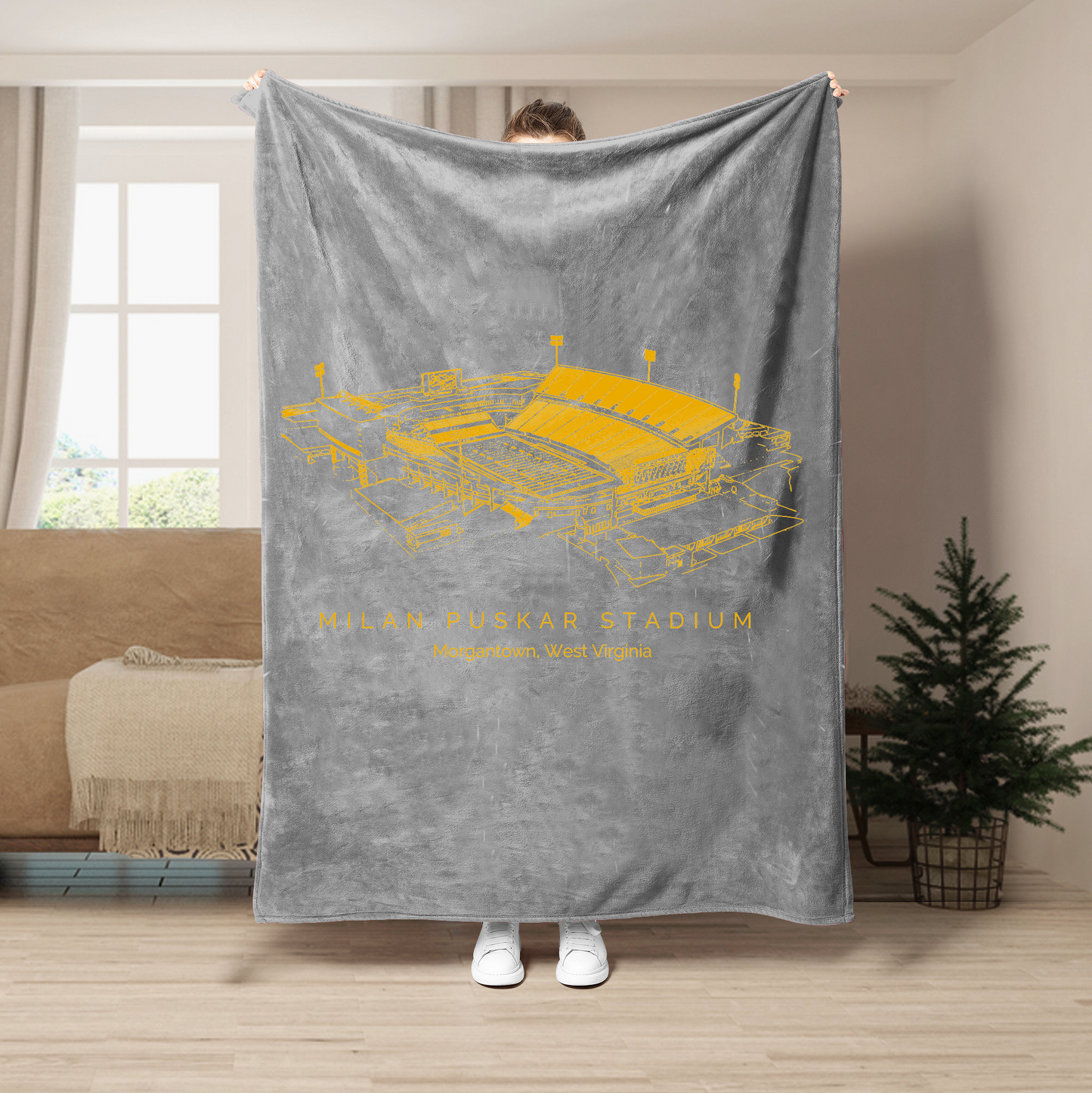 Milan Puskar Stadium - West Virginia Mountaineers football, College Football Blanket