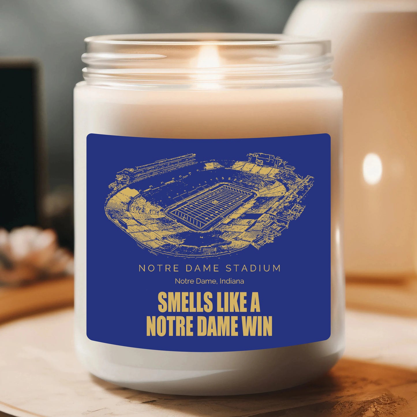 Personalized Smells like A Notre Dame Win Candle,Notre Dame Stadium Lucky Candle