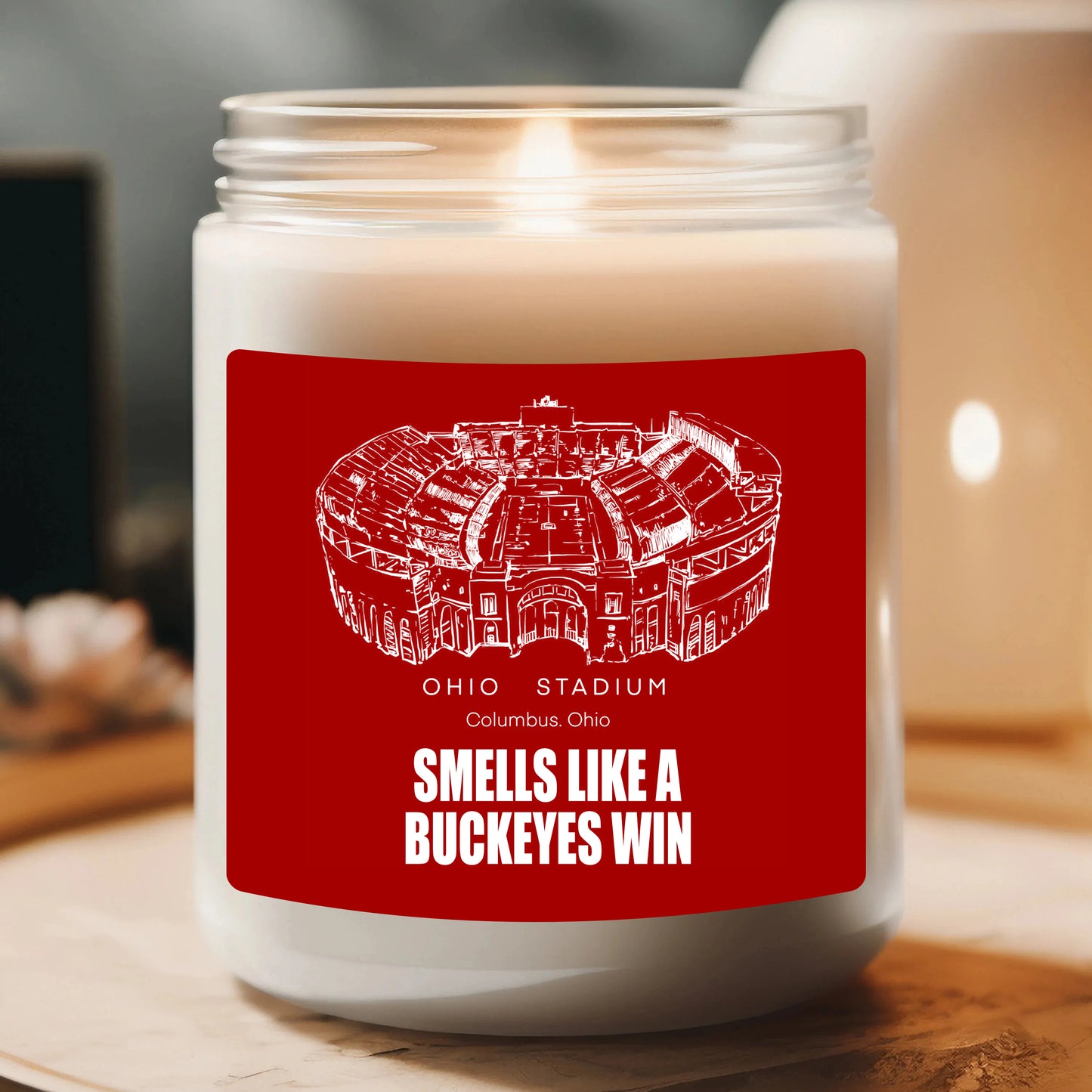 Personalized Smells like A Buckeyes Win Candle,Ohio Stadium Lucky Candle