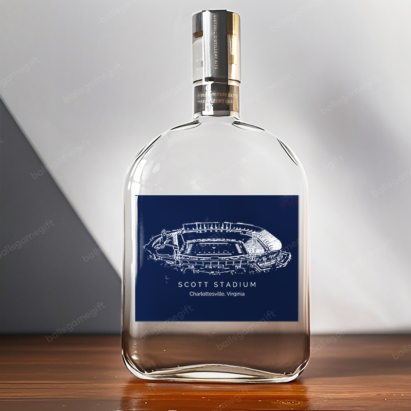 Scott Stadium-Virginia Cavaliers football,Whiskey Bottles-Gifts For Sports Lovers