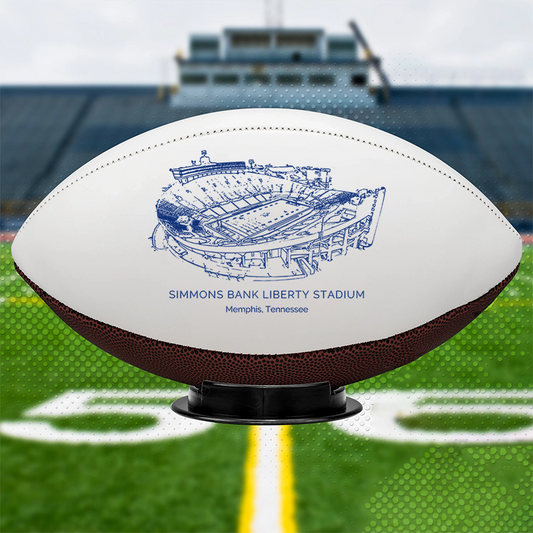 Simmons Bank Liberty Stadium- Memphis Tigers football, Stipple Art College Football