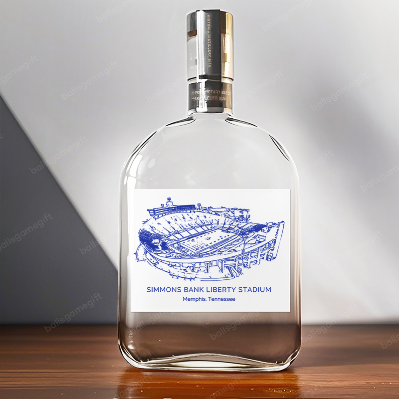 Simmons Bank Liberty Stadium-Memphis Tigers football,Whiskey Bottles-Gifts For Sports Lovers